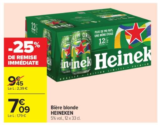 Bière Blonde Heineken*