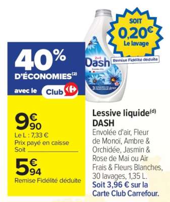 LESSIVE LIQUIDE "DASH"