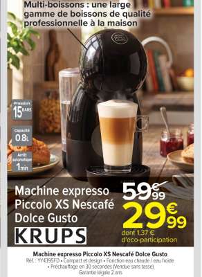 Machine expresso Piccolo XS Nescafé Dolce Gusto