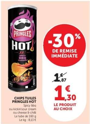 CHIPS TUILES PRINGLES HOT