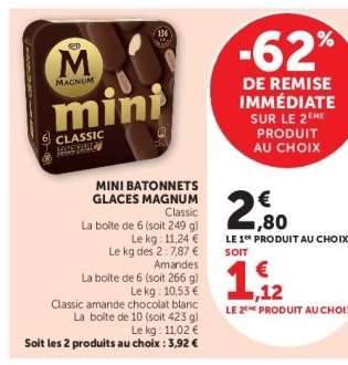 Mini Bâtonnets glacés MAGNUM