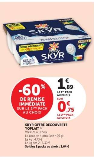 Skyr «Offre Découverte» YOPLAIT