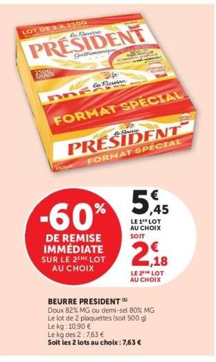 Beurre PRESIDENT