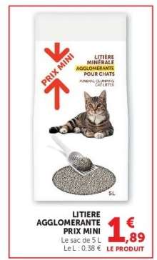LITIERE AGGLOMERANTE PRIX MINI
