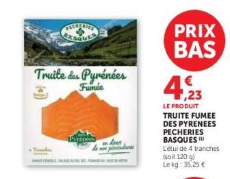 TRUITE FUMÉE DES PYRÉNÉES PÊCHERIES BASQUES