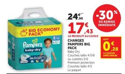 CHANGES PAMPERS BIG PACK