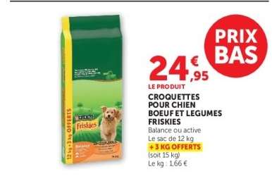 CROQUETTES POUR CHIEN BOEUF ET LEGUMES FRISKIES