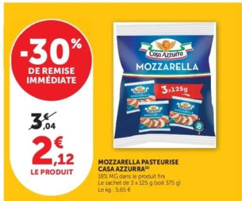 Mozzarella Pasteurise Casa Azzurra