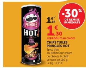 CHIPS TUILES PRINGLES HOT