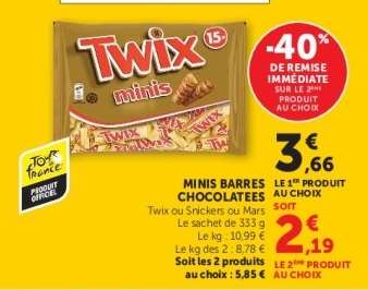MINIS BARRES CHOCOLATEES