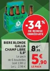 Bière Blonde Gallia Champ Libre 5,8°