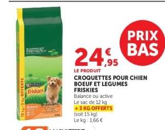 CROQUETTES POUR CHIEN BOEUF ET LEGUMES FRISKIES
