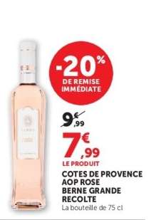 COTES DE PROVENCE AOP ROSE BERNE GRANDE RECOLTE