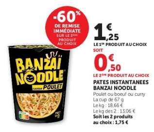 Pâtes Instantanées Banzaï Noodle