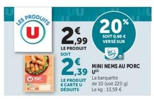 Mini Nems au Porc
