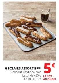 6 Éclairs Assortis