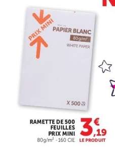 RAMETTE DE 500 FEUILLES PRIX MINI