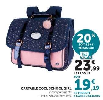 CARTABLE COOL SCHOOL GIRL