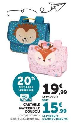 CARTABLE MATERNELLE DOUDOU