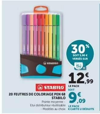 20 FEUTRES DE COLORIAGE PEN 68 STABILO