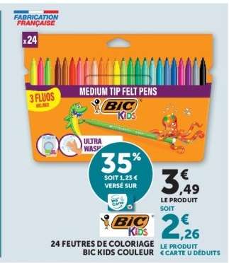 24 FEUTRES DE COLORIAGE BIC KIDS COULEUR