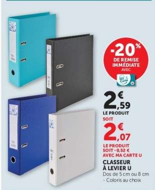 Classeur à levier U