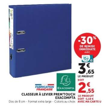 CLASSEUR À LEVIER PREM'TOUCH EXACOMPTA