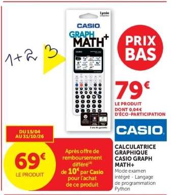 CALCULATRICE GRAPHIQUE CASIO GRAPH MATH+