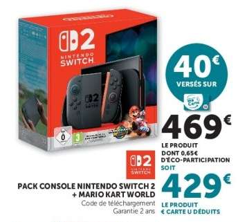 Pack Console Nintendo Switch 2 + Mario Kart World