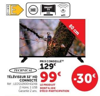 TÉLÉVISEUR 32" HD CONNECTÉ