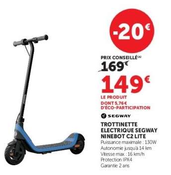 TROTTINETTE ELECTRIQUE SEGWAY NINEBOT C2 LITE