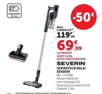 SEVERIN ASPIRATEUR BALAI SEVERIN