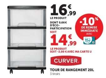 CURVER TOUR DE RANGEMENT 20L