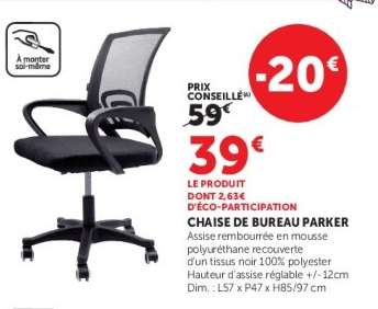 Chaise de Bureau Parker