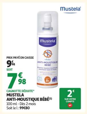 MUSTELA ANTI-MOUSTIQUE BÉBÉ