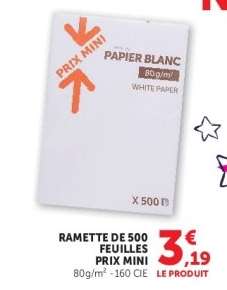 RAMETTE DE 500 FEUILLES