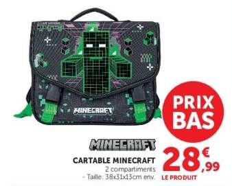 Cartable Minecraft