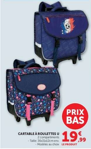 CARTABLE À ROULETTES U