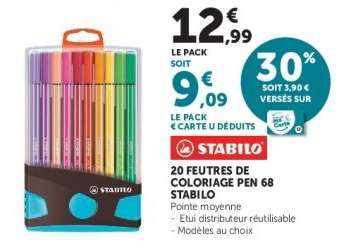 20 FEUTRES DE COLORIAGE PEN 68 STABILO