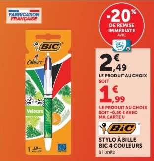 Stylo à bille BIC 4 couleurs