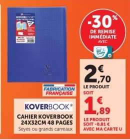 CAHIER KOVERBOOK 24X32CM 48 PAGES