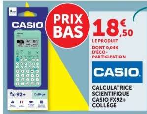 Calculatrice scientifique Casio FX92+ Collège