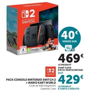 Pack Console Nintendo Switch 2 + Mario Kart World