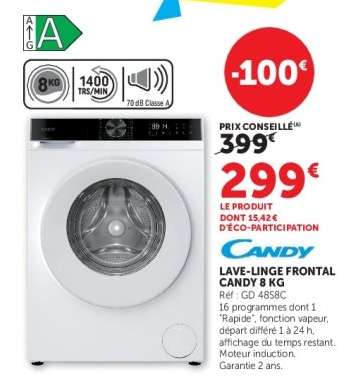 Lave-linge frontal Candy 8 kg