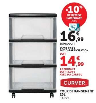 CURVER TOUR DE RANGEMENT 20L