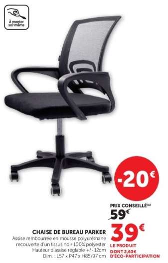 Chaise de Bureau Parker