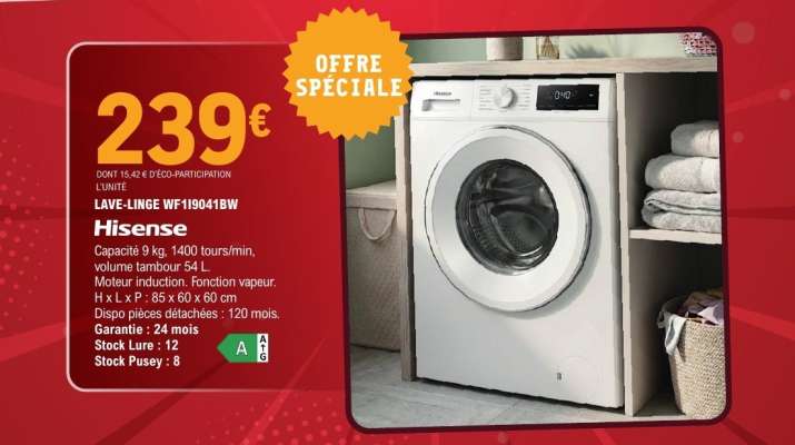 Hisense LAVE-LINGE WF190418BW