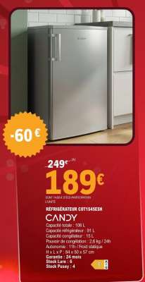 RÉFRIGÉRATEUR COT1S45ESH