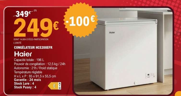 Haier Congélateur HCE200EFR
