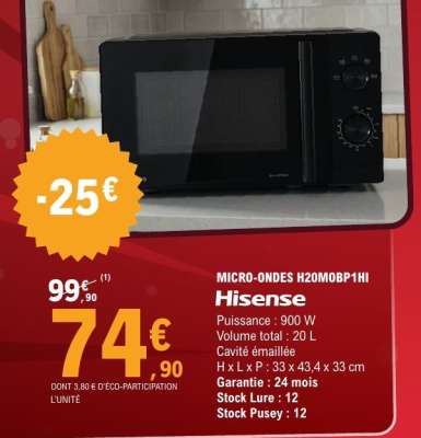 Hisense MICRO-ONDES H20MOBP1HI
